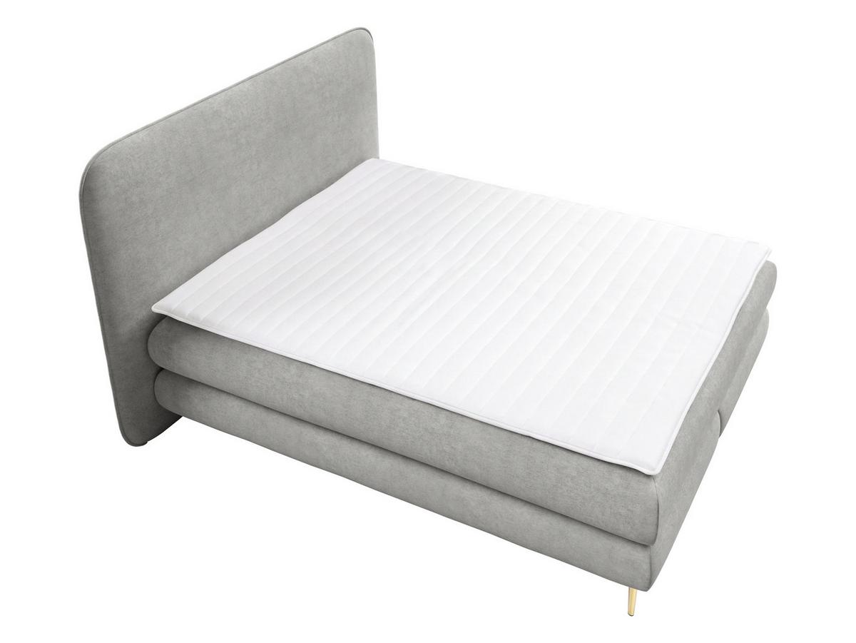 BOXBETT Amaretto - H3 - Goldfarben/Hellgrau, Holz/Textil (140/200cm) - MIRJAN24