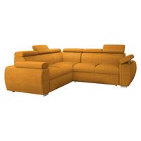 ECKSOFA Boston Maxi - Currygelb/Chromfarben, Holz/Textil (260/260cm) - MIRJAN24