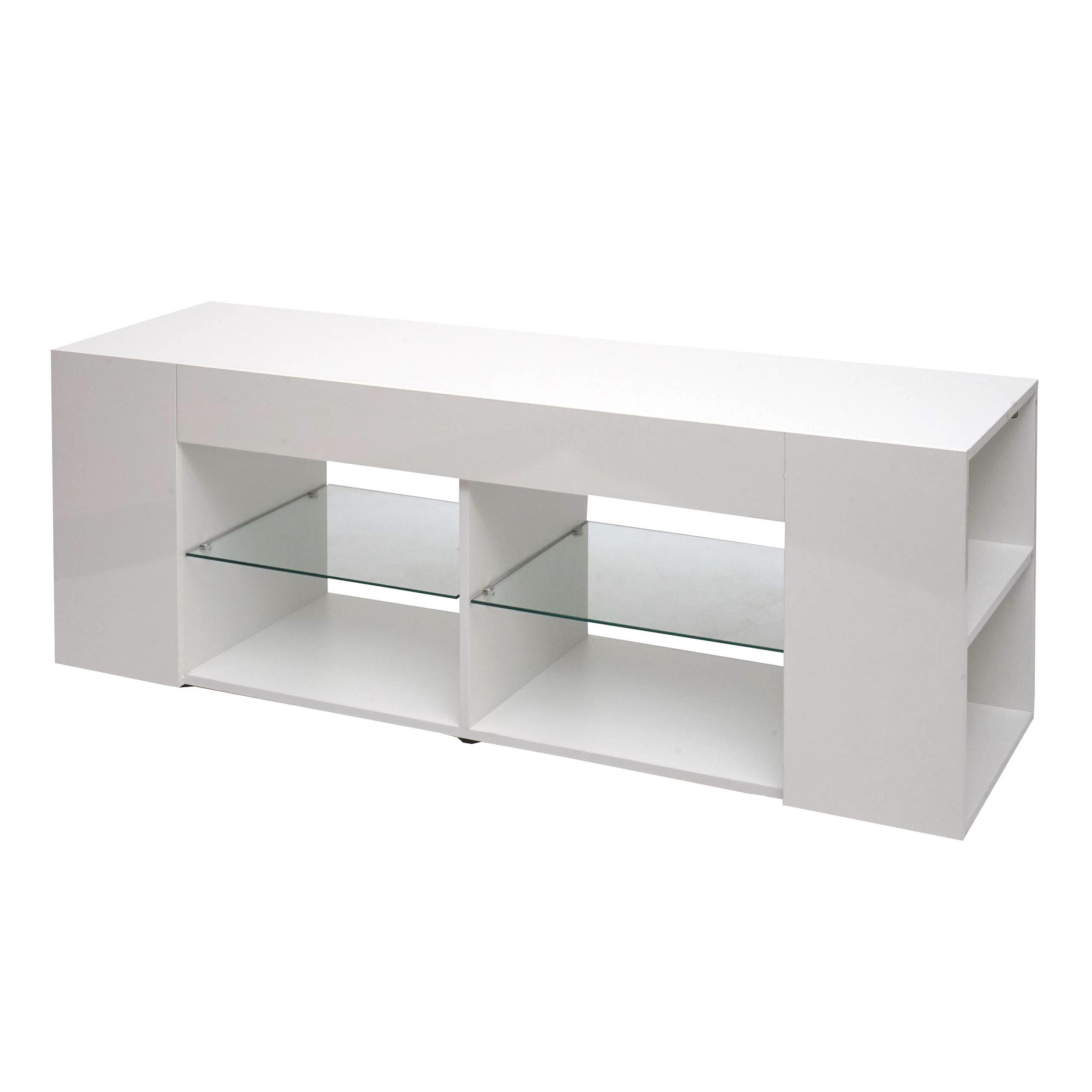 TV-RACK Weiß - Weiß, Holz (144/50/40cm) - MCW