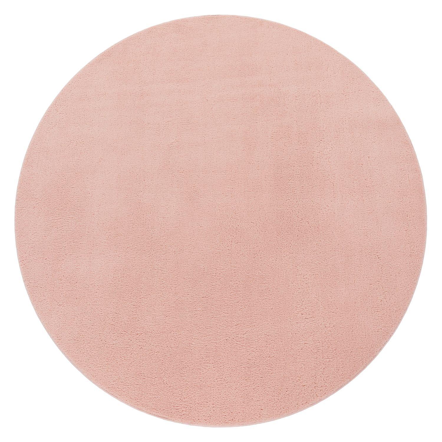FLACHWEBETEPPICH Rosa Ø 160 cm - Rosa, Kunststoff (160/160cm) - TT Home