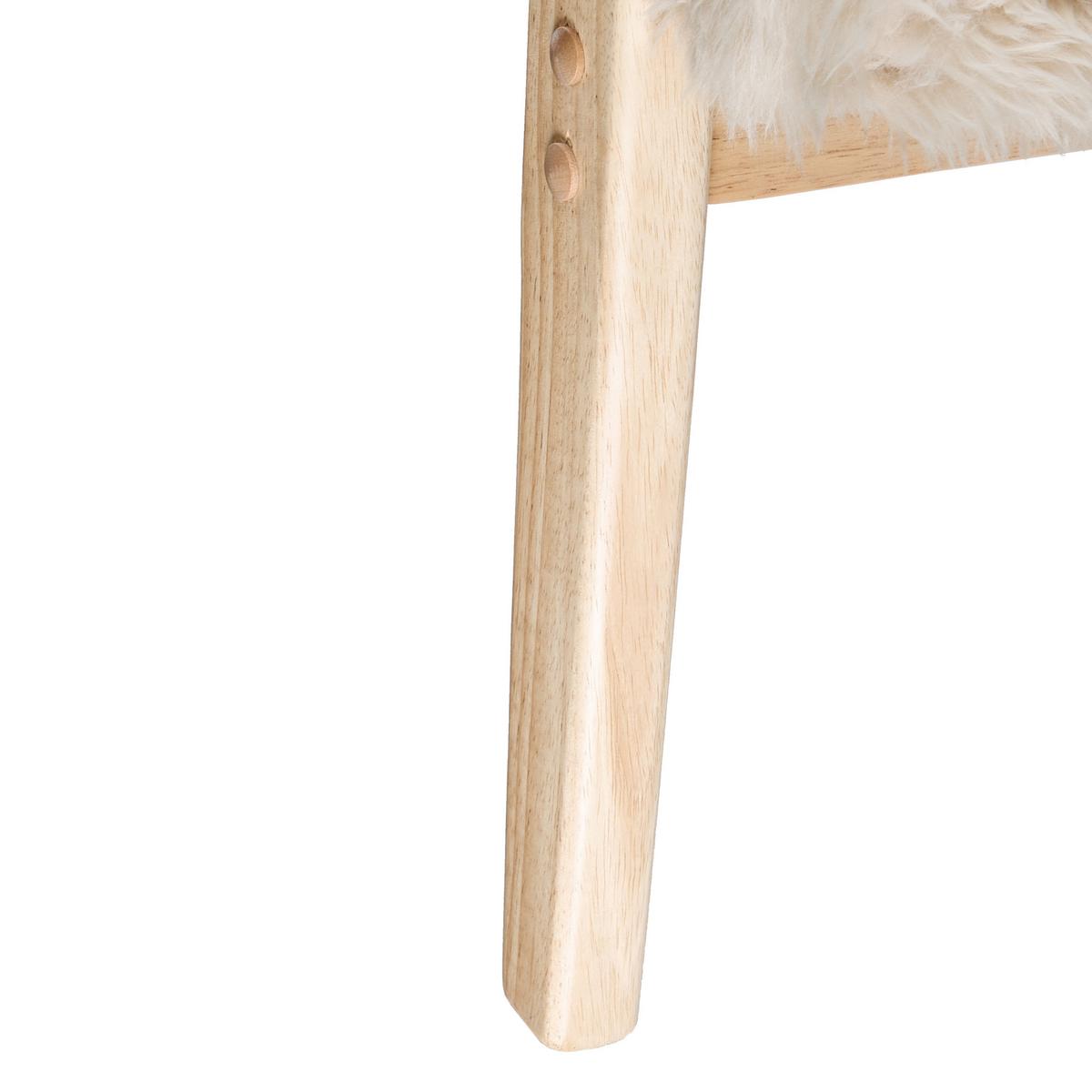 SESSEL Hellbeige Leknes - Beige/Braun, Kunststoff (66/79/74cm) - Beliani