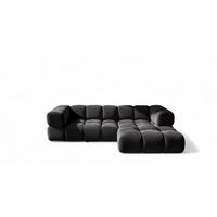 ECKSOFA Blanche In Bluvel - Schwarz, Holzwerkstoff/Textil (150/280cm) - Fun Möbel