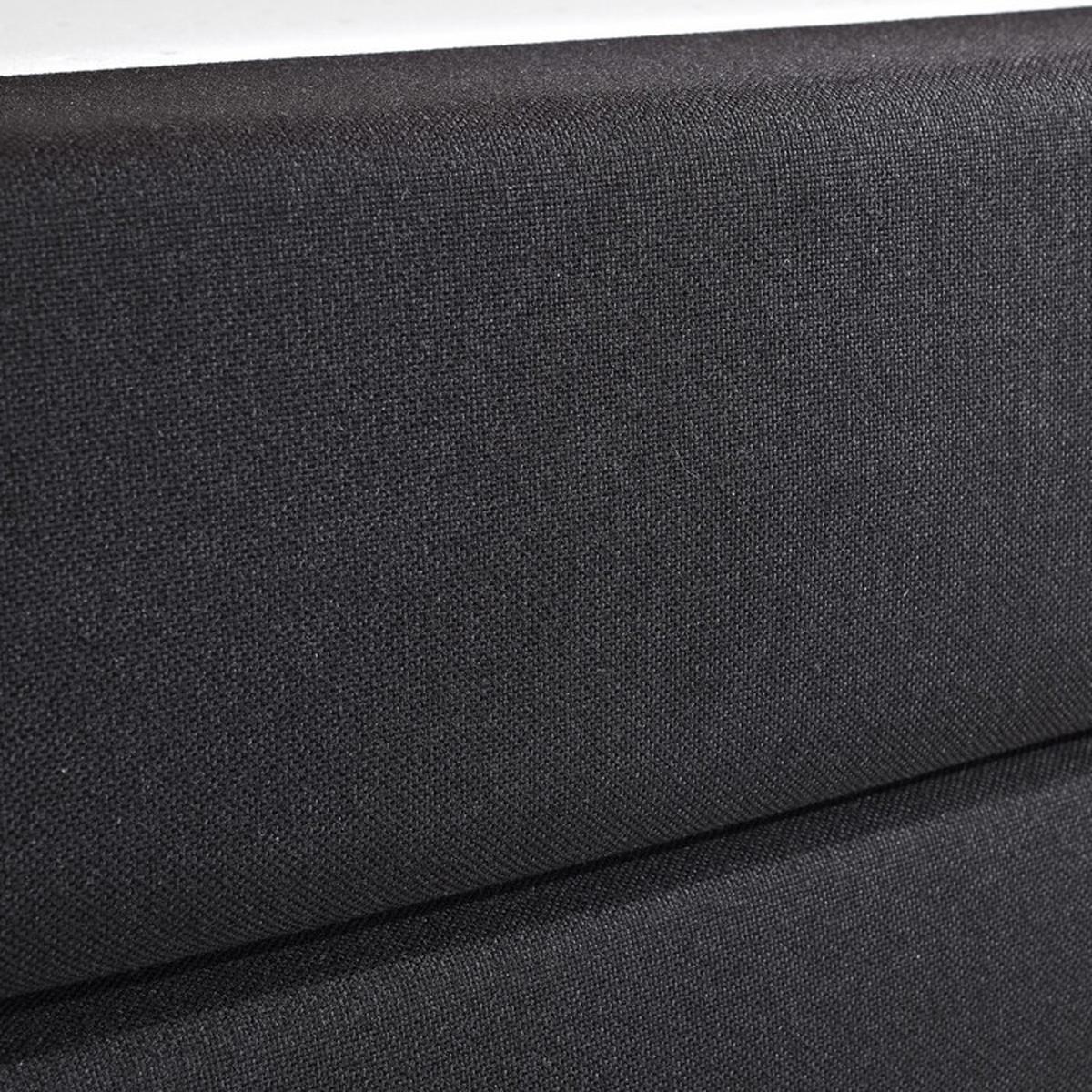 BOXSPRINGBETT 180/200cm Schwarz President - Schwarz, Kunststoff/Textil (180/200cm) - Beliani