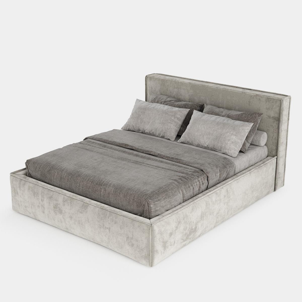 POLSTERBETT Sato mit Stauraum 180/200 cm Beige im Terra NW Stoff - Greige/Schwarz, Holz/Holzwerkstoff (180/200cm) - AltaBeds