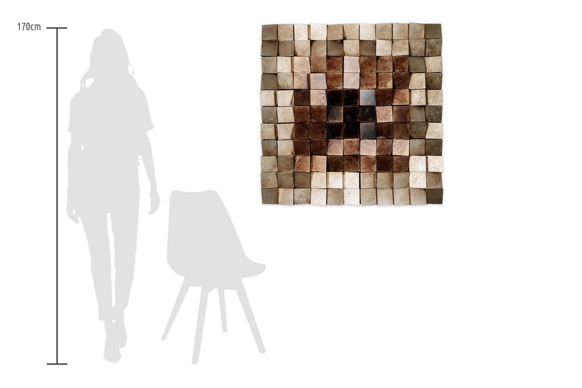 WANDBILD Braun 76/76 cm - Braun, Holz/Kunststoff (8.05/76cm) - KUNSTLOFT
