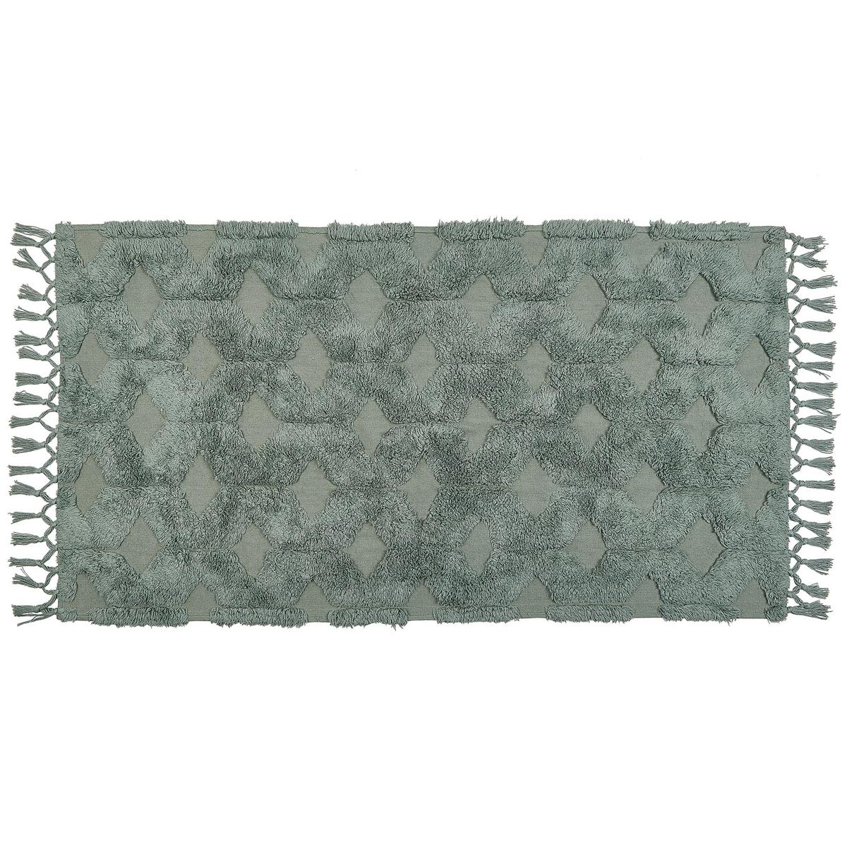 KURZFLOR-TEPPICH Kars 150/80 cm - Grün, Textil (80/150cm) - Beliani