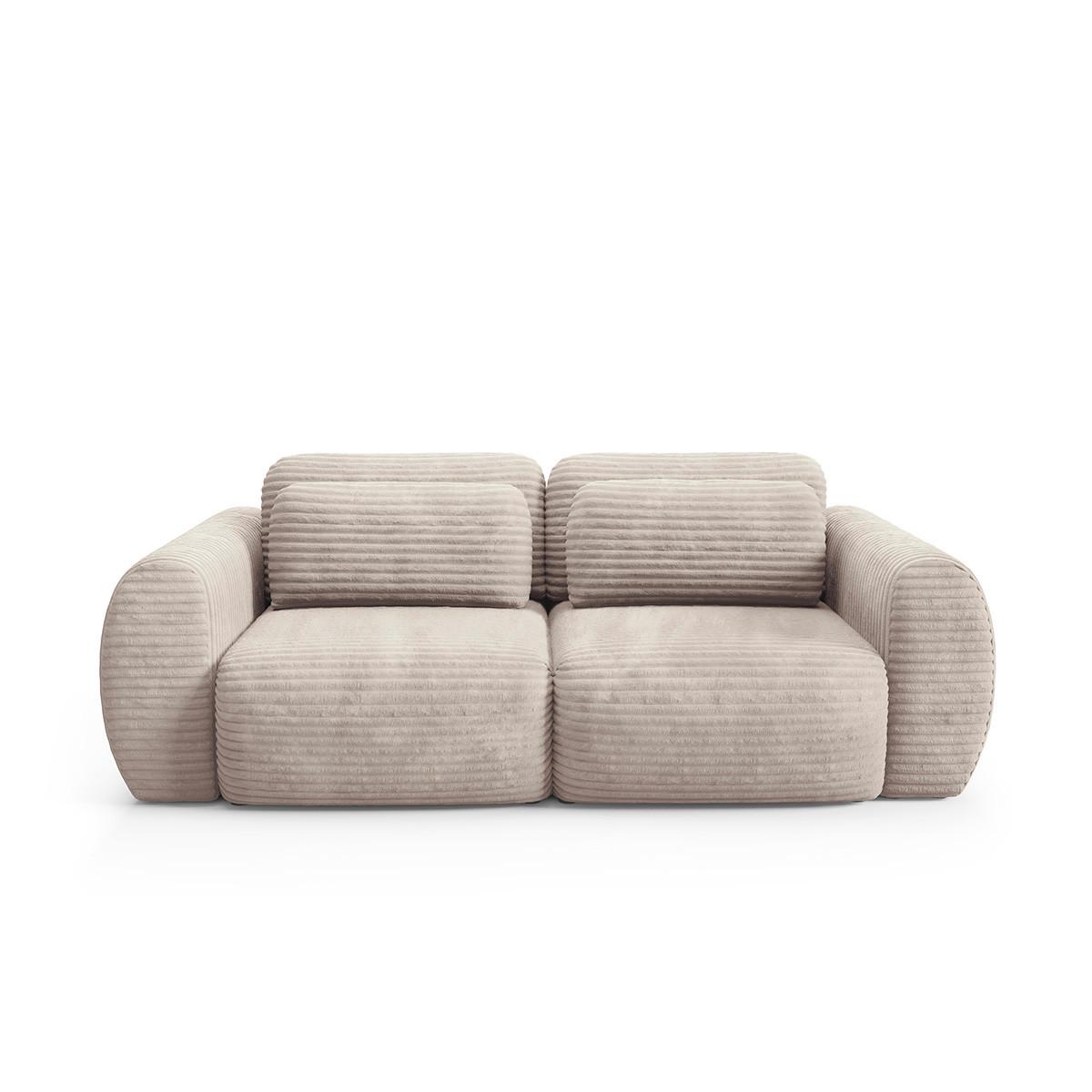 SOFA Camilla 3 Sitzplätze Taupe - Taupe, Holz (266/95/121cm) - Petits-meubles
