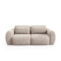 SOFA Camilla 3 Sitzplätze Taupe - Taupe, Holz (266/95/121cm) - Petits-meubles