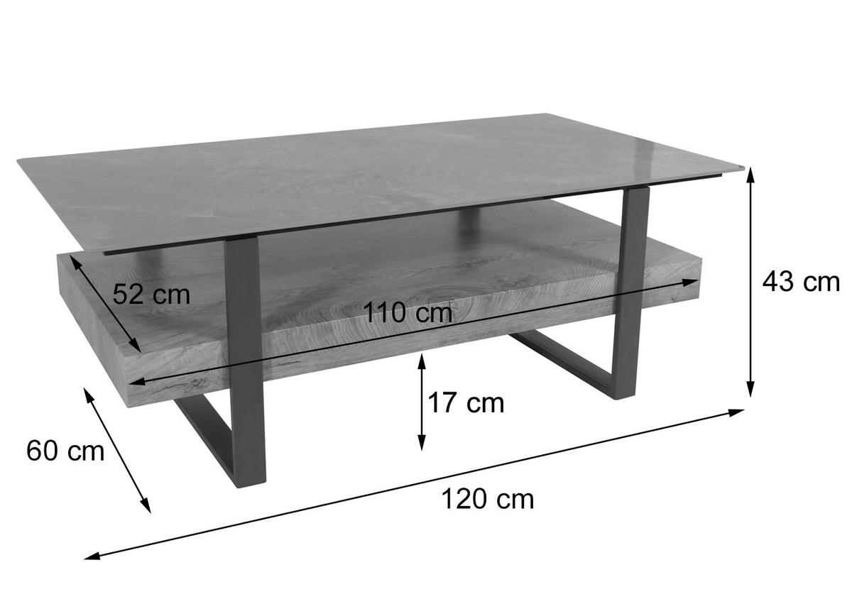 COUCHTISCH rechteck Weiß - Weiß, Holz (60/120/43cm) - MCW