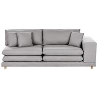 2-SITZER-SOFA Stoff Grau mit Kissen Heden - Grau, Textil (197/81/86cm) - Beliani