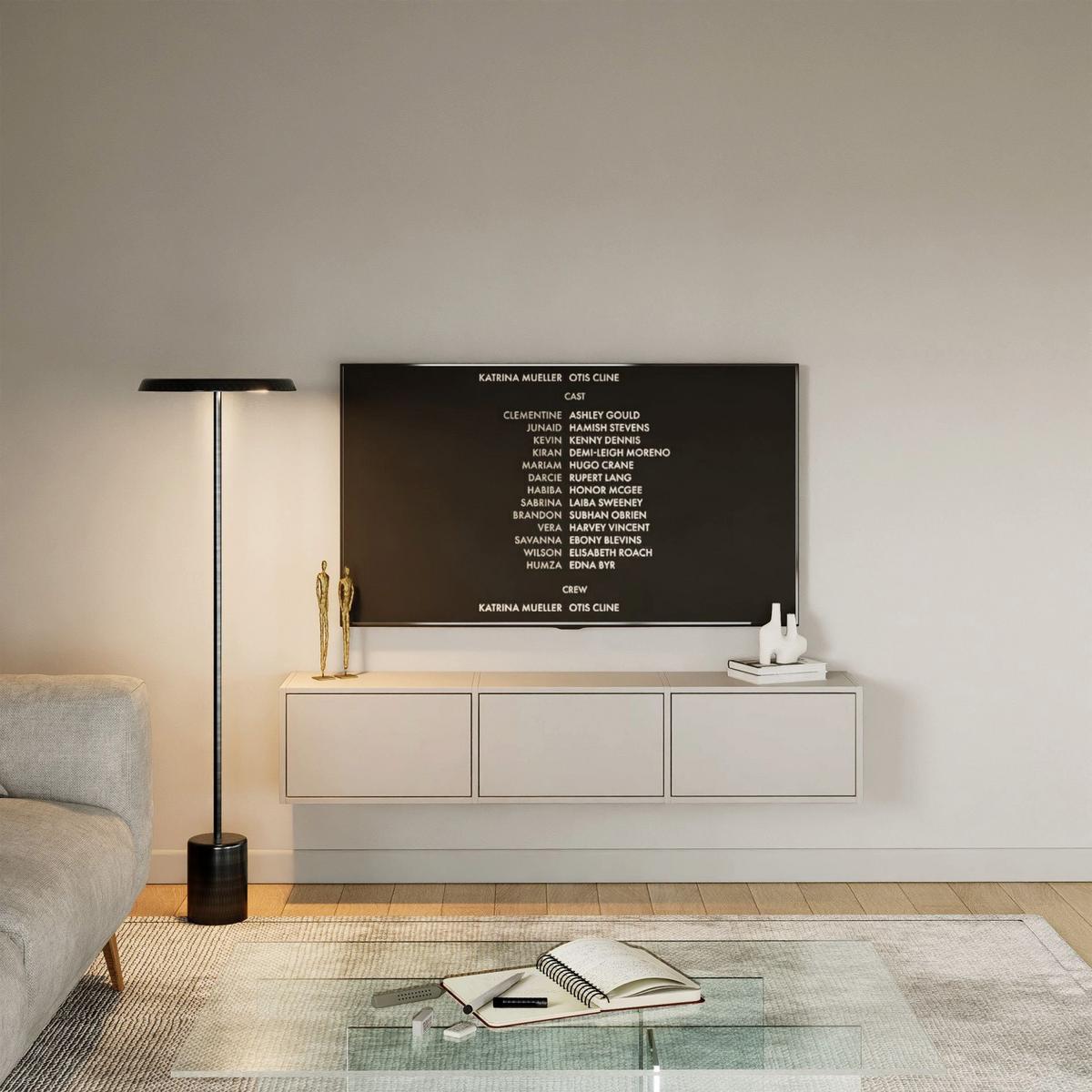 TV-LOWBOARD hängend, 3 Klappen, Kaschmir, 150 cm - Kaschmir, Holzwerkstoff (150.1/30/30cm) - Selsey