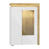 GESCHIRRSCHRANK Teo Weiß und Holz - Weiß, Holzwerkstoff (102/148/43cm) - Petits-meubles