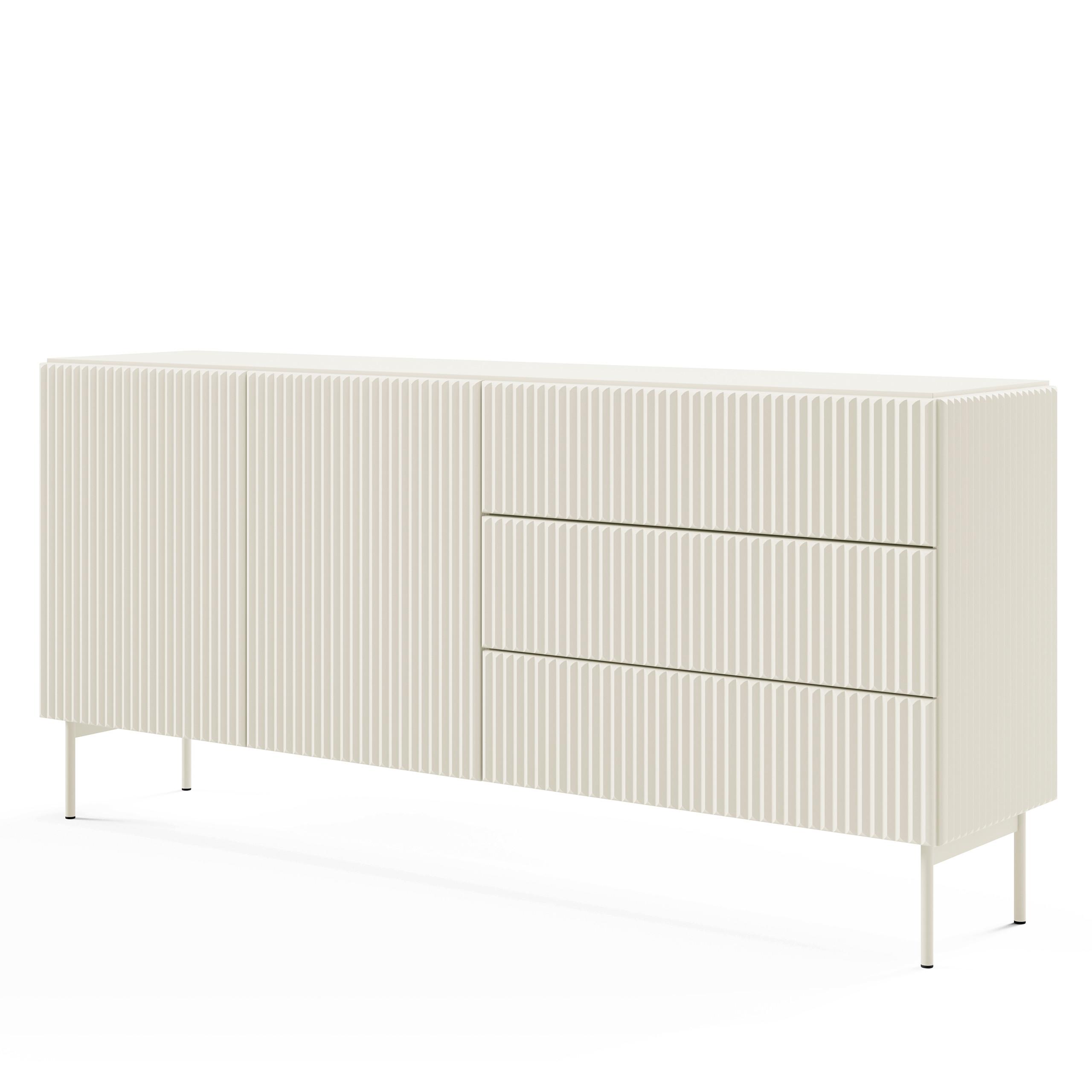 SIDEBOARD TRATTO 177/81,2/39,8cm mit 3 Schubladen 2 Türen Kaschmir - Kaschmir, Holzwerkstoff (177/81.2/39.8cm) - MASSENO