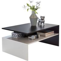 COUCHTISCH Zweifarbig Schwarz Weiß, 90x60 cm, Melaminharzbeschichtet - Weiß, Holz (60/90/43cm) - KADIMA DESIGN