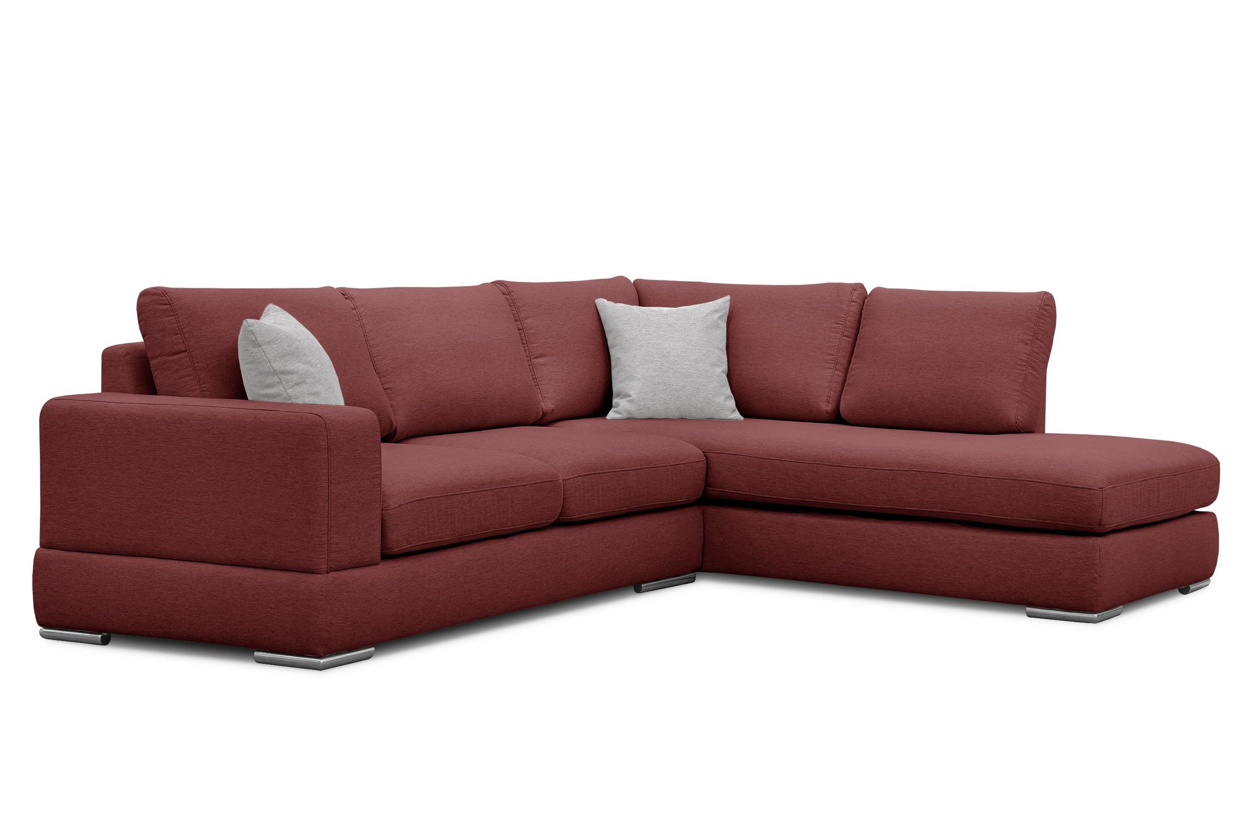 ECKSOFA OTTO 5-Sitzer, bordeaux - Bordeaux, Holzwerkstoff/Textil (279/219cm) - Wozimo