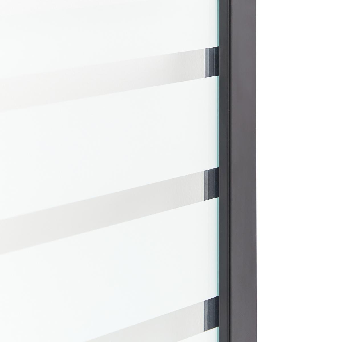BADEWANNENAUFSATZ 140/100 cm Schwarz Tuapi - Transparent/Schwarz, Glas (100/140cm) - Beliani
