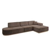 ECKSOFA Ottomane Rechts IREA-L2 - 327x165x80 cm Braun - Braun, Holzwerkstoff/Textil (327/165cm) - ALTDECOR