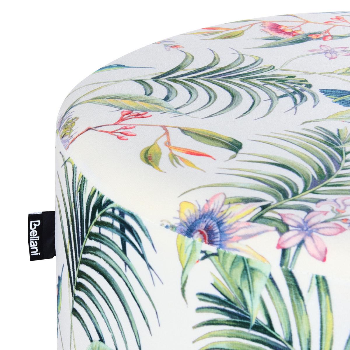 POUF Samtstoff Bunt Lovett - Multicolor, Textil (47/48/47cm) - Beliani
