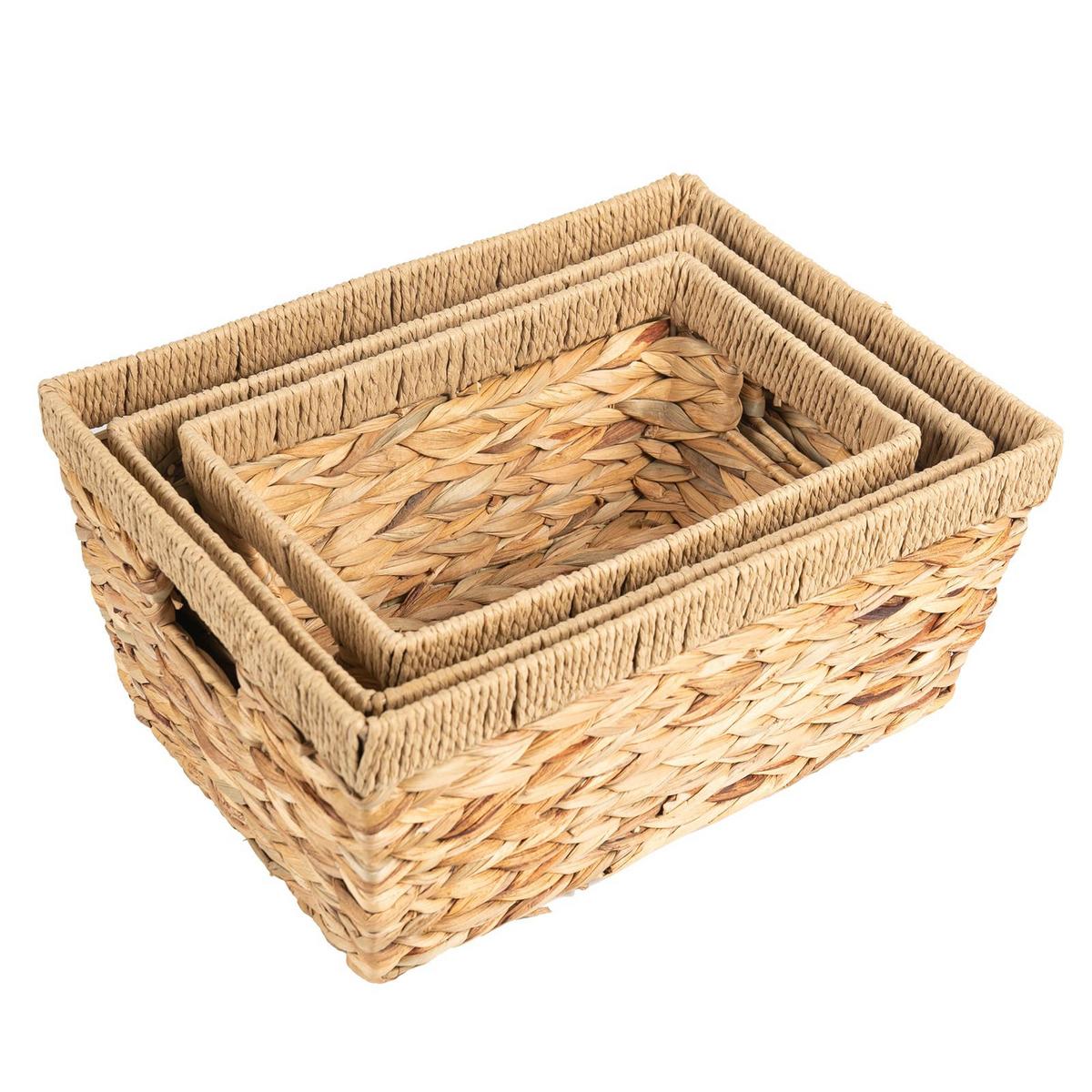 AUFBEWAHRUNGSKÖRBE SINTRA 3er Set natur - Naturfarben, Naturmaterialien (40/19/30cm) - IDIMEX