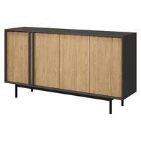 KOMMODE Alsy 4D AL06 - Eichefarben/Anthrazit, Holzwerkstoff/Kunststoff (163/87/43cm) - MIRJAN24