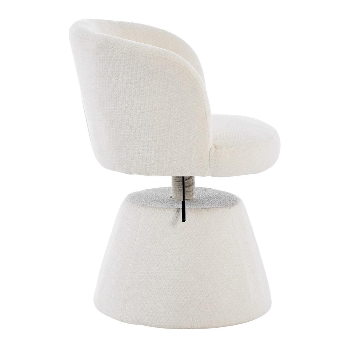 DREHSTUHL Höhenverstellbar 360° Barhocker Chenille - Beige, Textil (57.5/92.5/60cm) - Urban Meuble