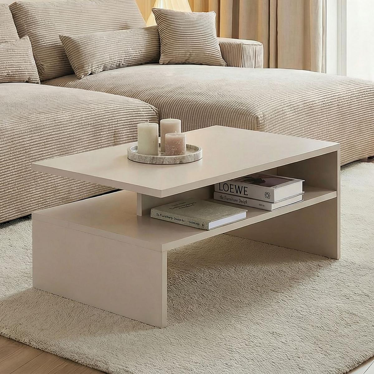 COUCHTISCH PAULINA Kaschmir - Kaschmir, Holzwerkstoff (60/90/42cm) - IDIMEX