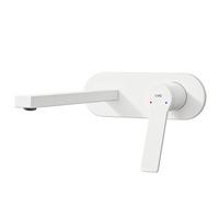 WASCHTISCHARMATUR mit Luftsprudler Messing Weiß 21/21,5 cm - Weiß, Metall (21/7/28.8cm) - EMKE
