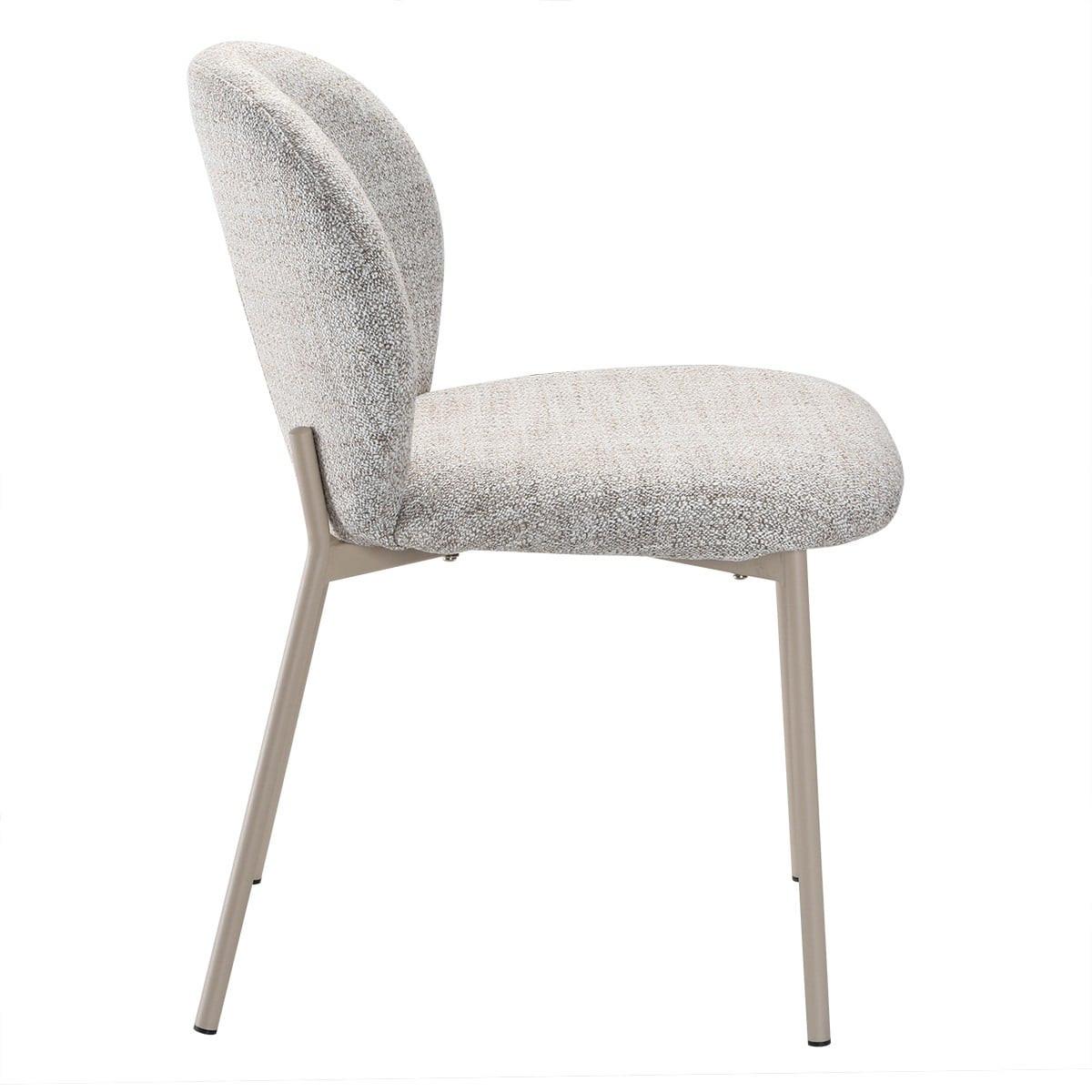 STÜHLE 2er-Set, gepolstert, aus meliertem stoff beige 48/80/60 cm - Beige, Textil (48/80/60cm) - Calicosy