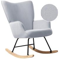 SCHAUKELSESSEL Hellblau Arset - Blau/Schwarz, Textil (71/104/83cm) - Beliani