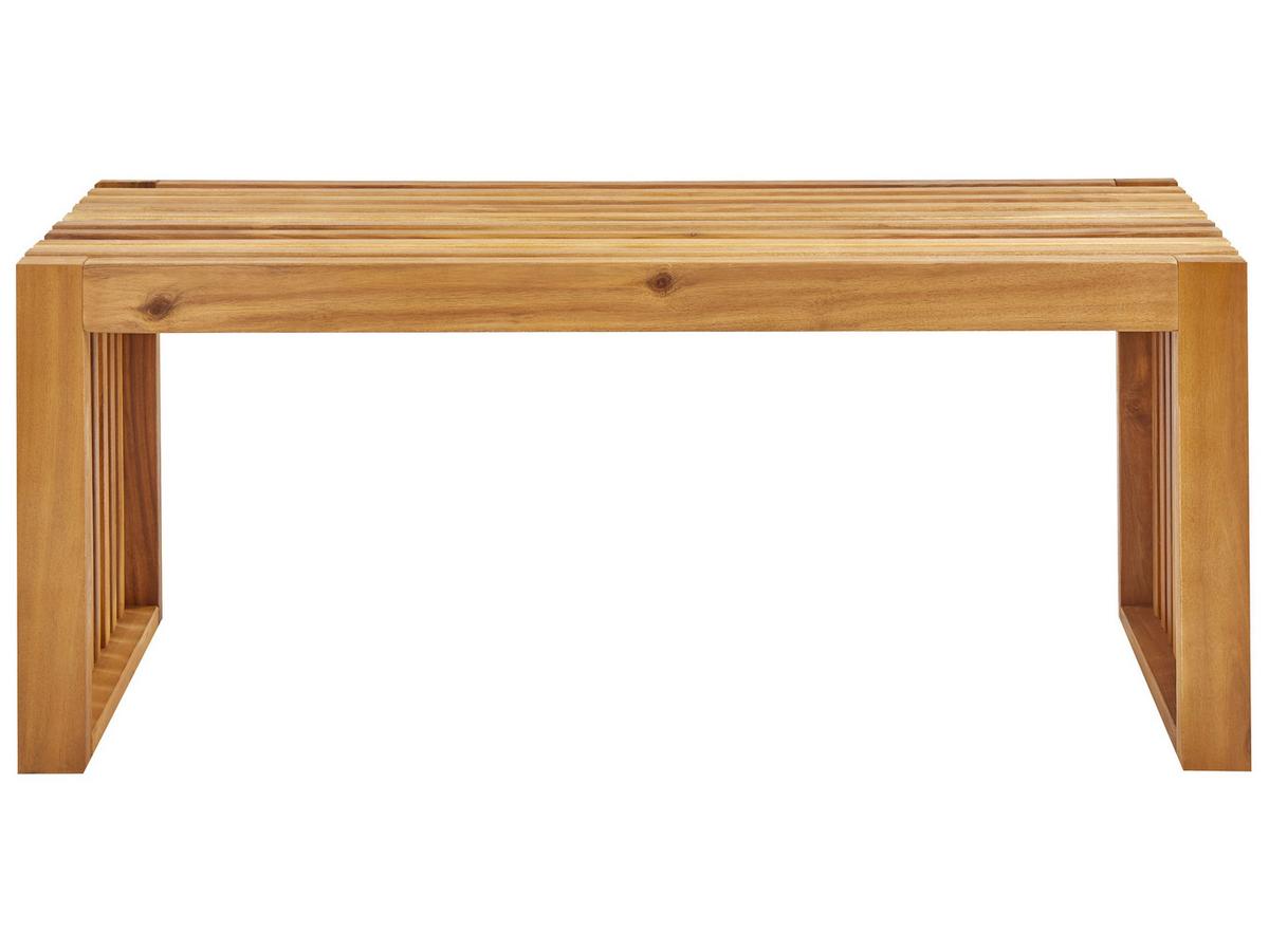 GARTENBANK Akazienholz Braun Bellano - Hellbraun, Holz (105/43/35cm) - Beliani