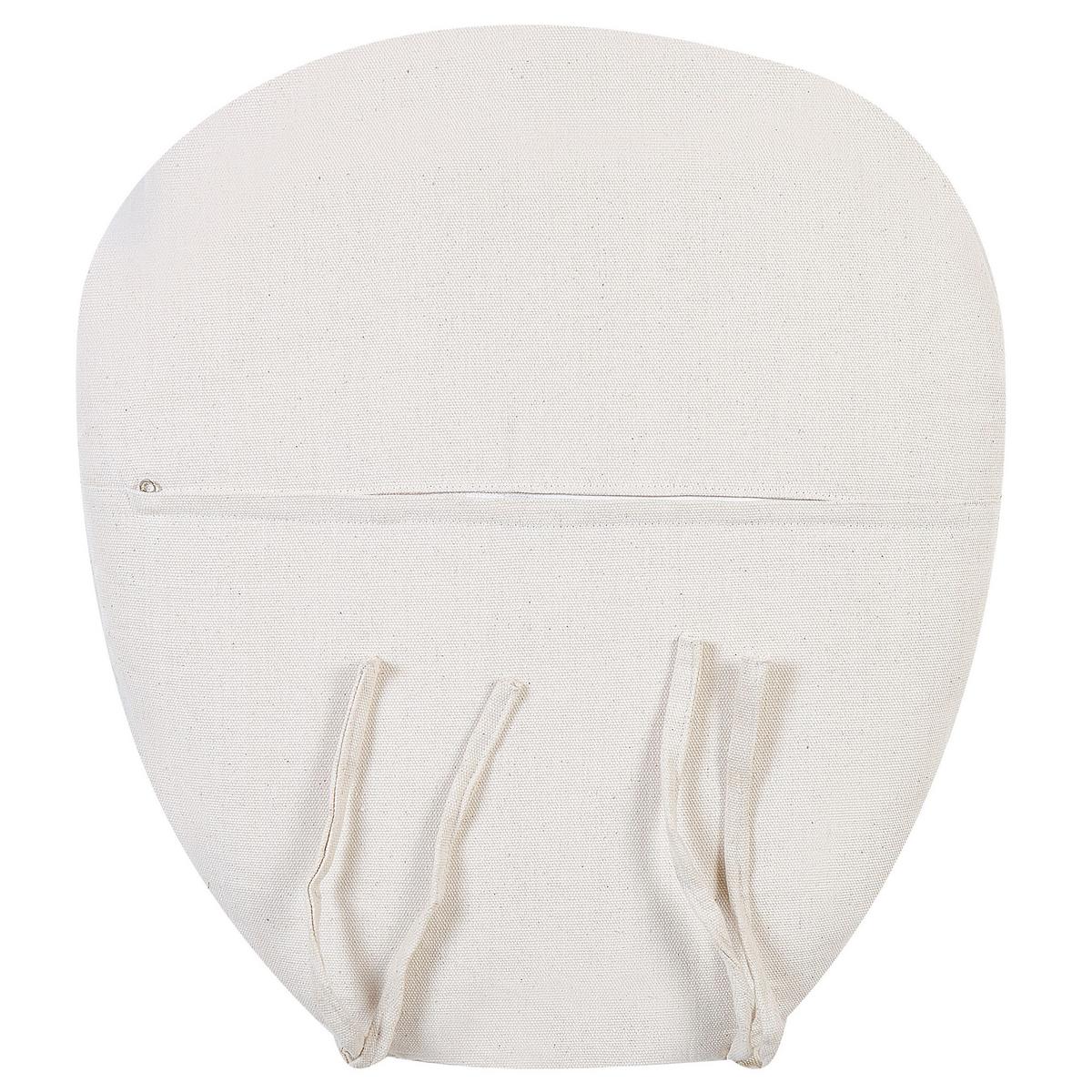 RATTANSTUHL natürlich Auflage beige Pfauform Florentine - Beige/Naturfarben, Naturmaterialien (95/107/68cm) - Beliani