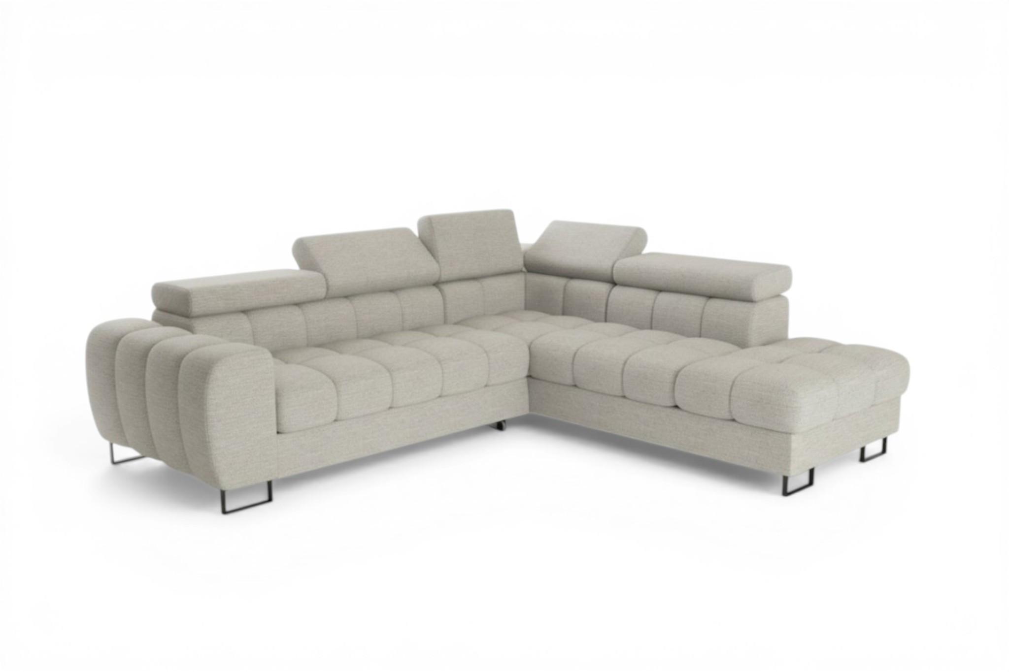 ECKSOFA Bastien Max Mit Schlaffunktion - Beige, Holzwerkstoff/Textil (260/225cm) - Fun Möbel