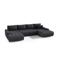 PANORAMASOFA Jonas 5 Sitzplätze Grau - Grau, Holzwerkstoff (350/85/185cm) - Petits-meubles