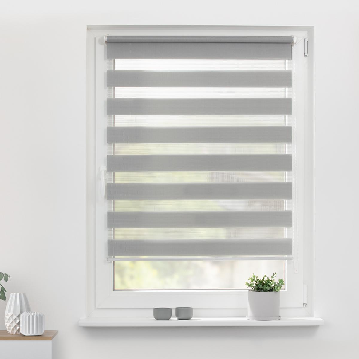 DUO ROLLO KLEMMFIX, OHNE BOHREN - Grau, Kunststoff (95/150cm) - Lichtblick Original