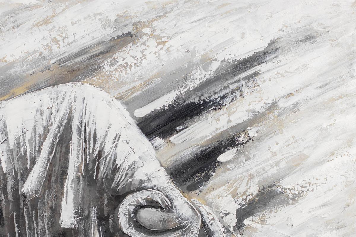ACRYLBILD HANDGEMALT 100/75 cm - Schwarz/Grau, Holz/Textil (100/75cm) - KUNSTLOFT