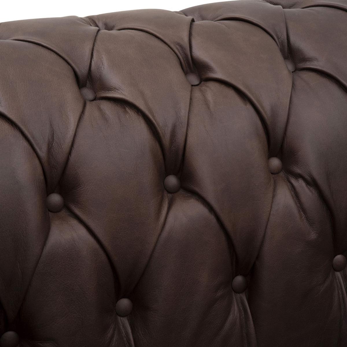 SOFA 3-Sitzer Kath Echtleder (Antikoptik) braun - Braun, Leder (200/74/98cm) - 58aufmkessel
