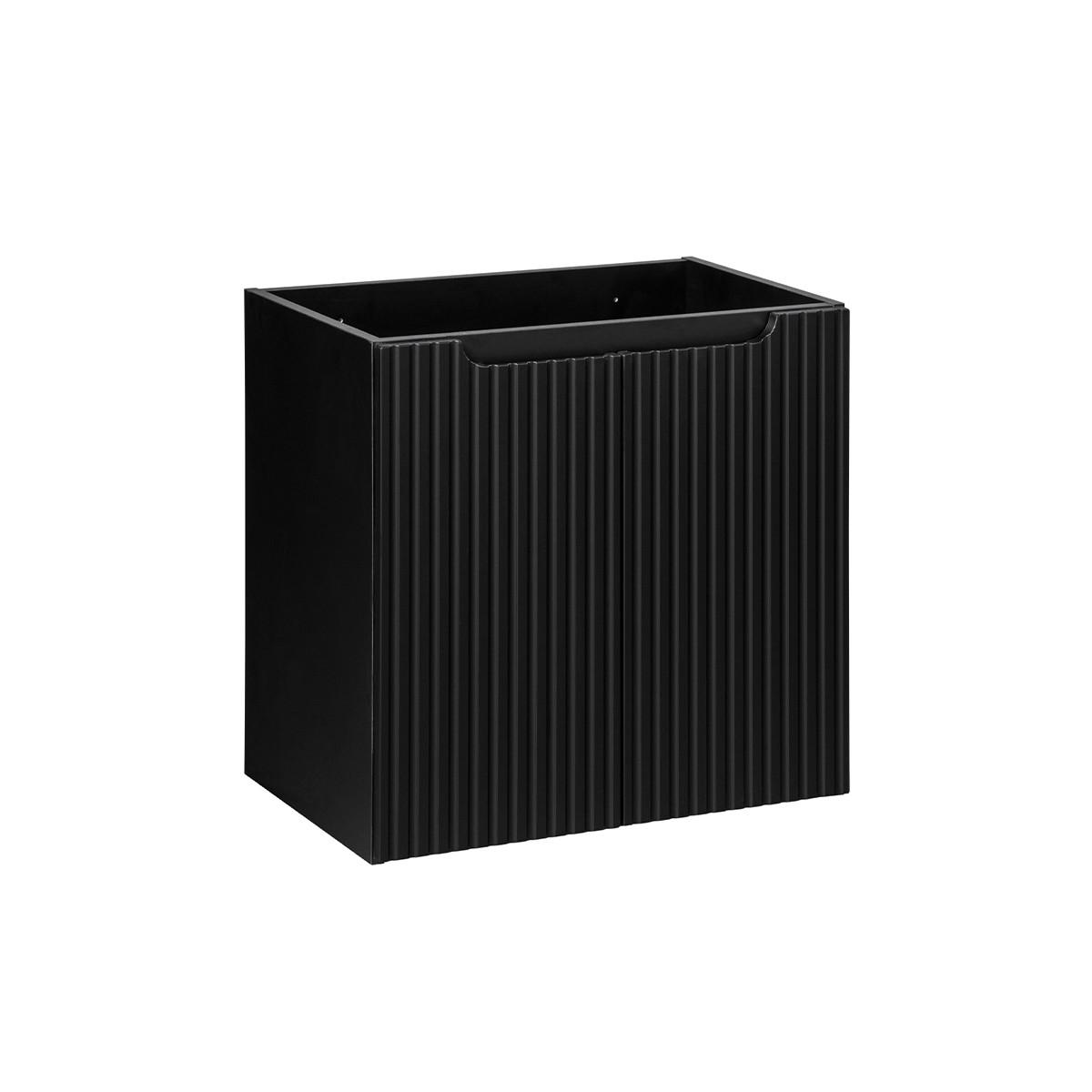 WASCHTISCHUNTERSCHRANK 60cm Riva Schwarz - Schwarz, Holzwerkstoff (60/57/39cm) - Petits-meubles