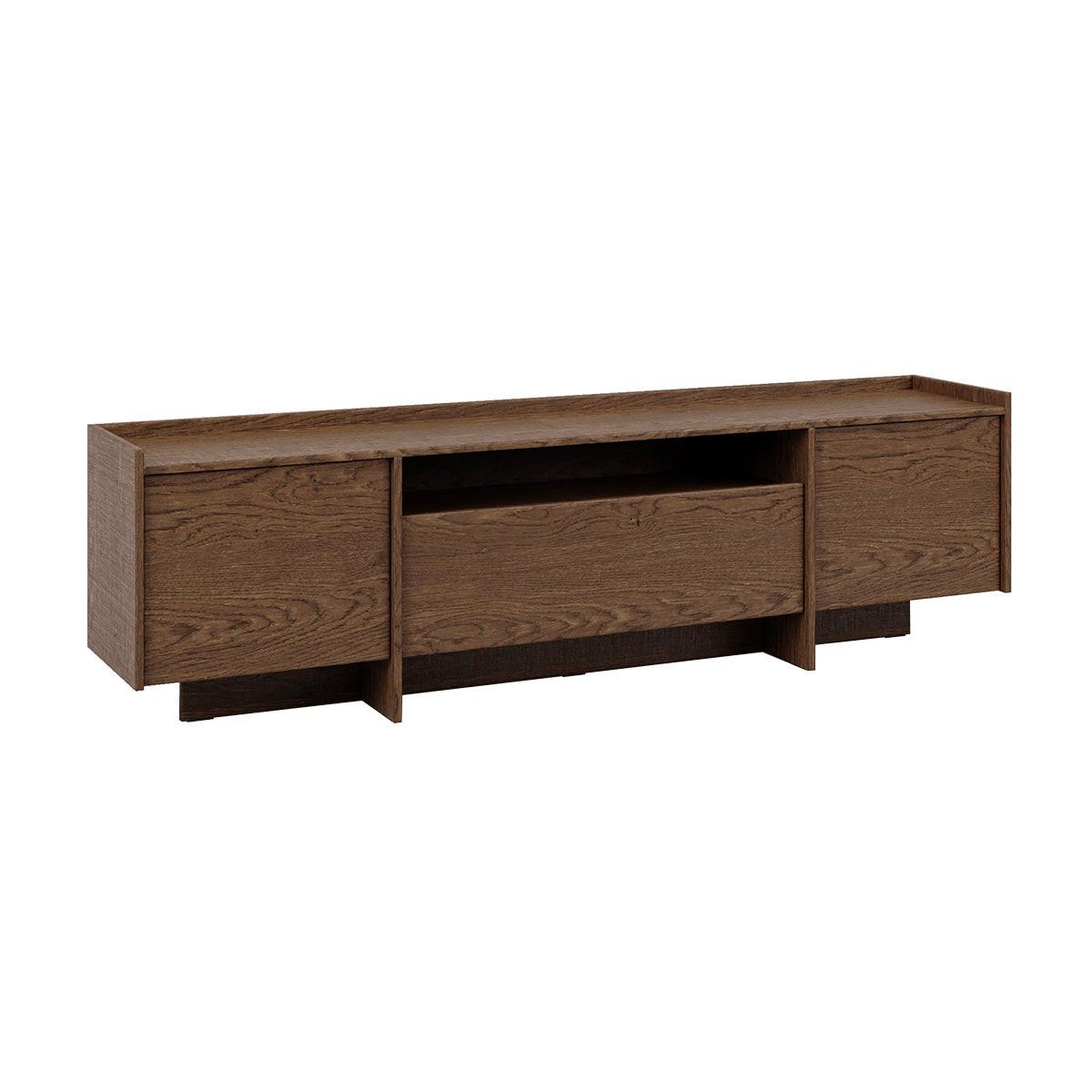 TV-MÖBEL Japandi Dunkles Holz - Braun, Holzwerkstoff (197/57/38cm) - Petits-meubles