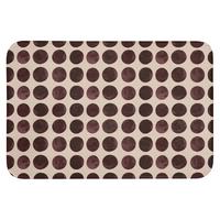 BADEMATTE Polka dots - Muster - Braun Badvorleger 90x60 cm - Bordeaux, Textil (90/60cm) - OnlyWow