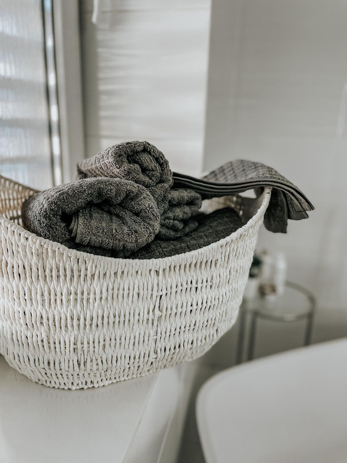 BADEHANDTUCH 11-teiligGrau Atai - Grau, Textil (100/150cm) - Beliani