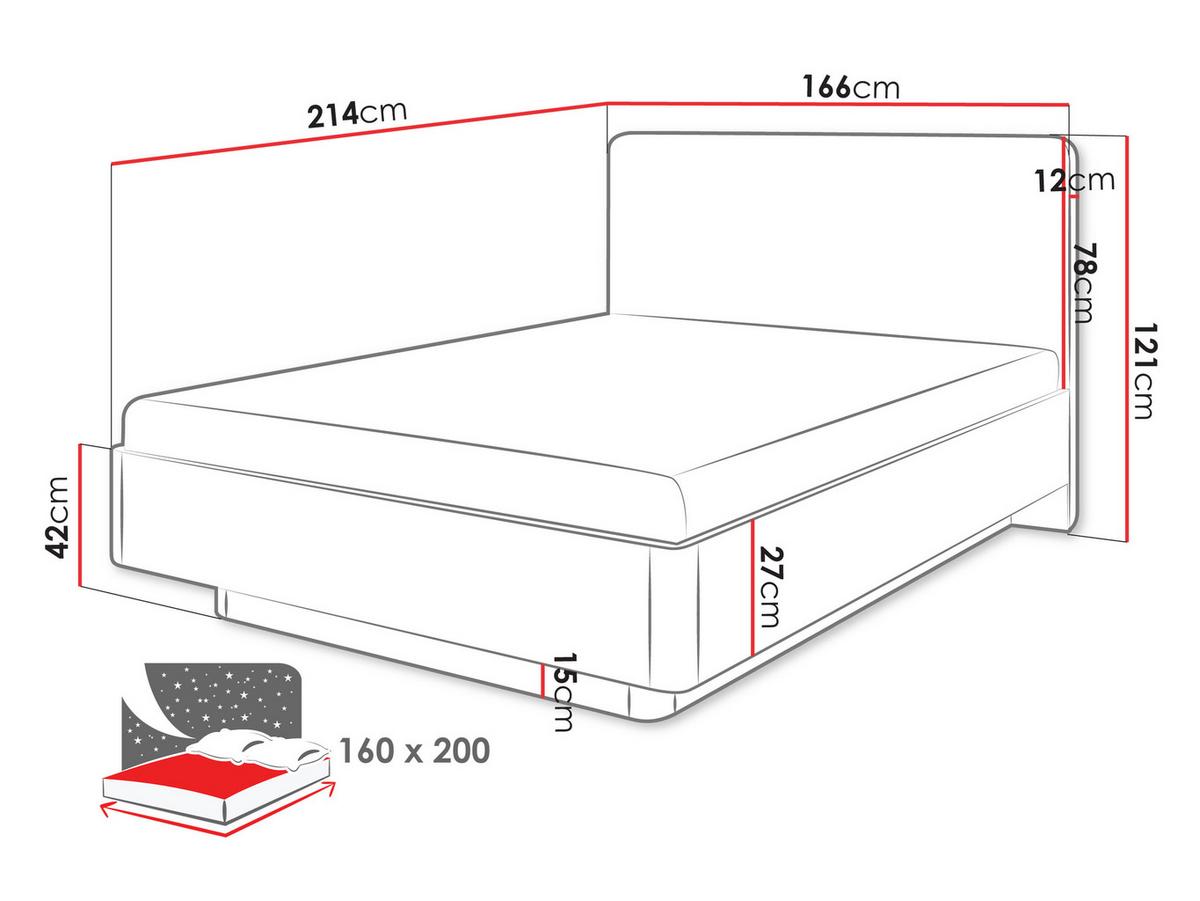 BETT Lante - Beige, Holzwerkstoff/Metall (160/200cm) - MIRJAN24
