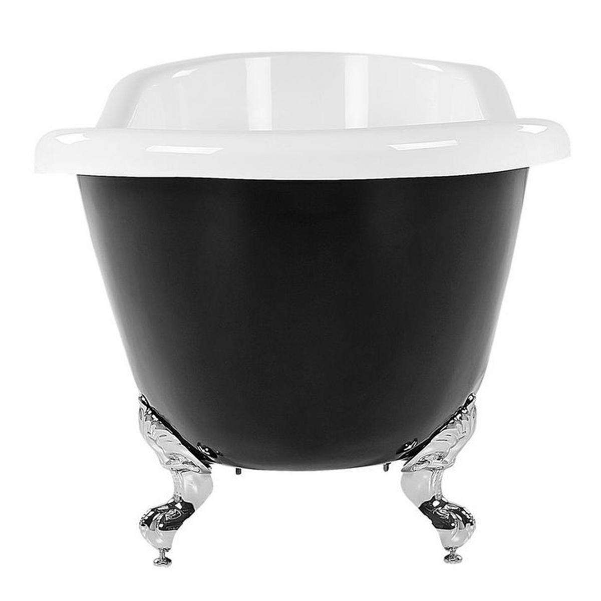 BADEWANNE FREISTEHEND 76x170x76 cm schwarz Cayman - Schwarz, Kunststoff (76/78/170cm) - Beliani