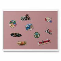 MAGNETTAFEL 70x50 cm Weißer Rahmen Pastellrosa - Rosa, Metall (70/50/0.4cm) - TULUP