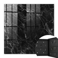 SCHLÜSSELBOX Schwarz 30x30 cm- Türöffnung nach rechts - Marmortiefe - Schwarz, Metall (30/30/5cm) - TULUP
