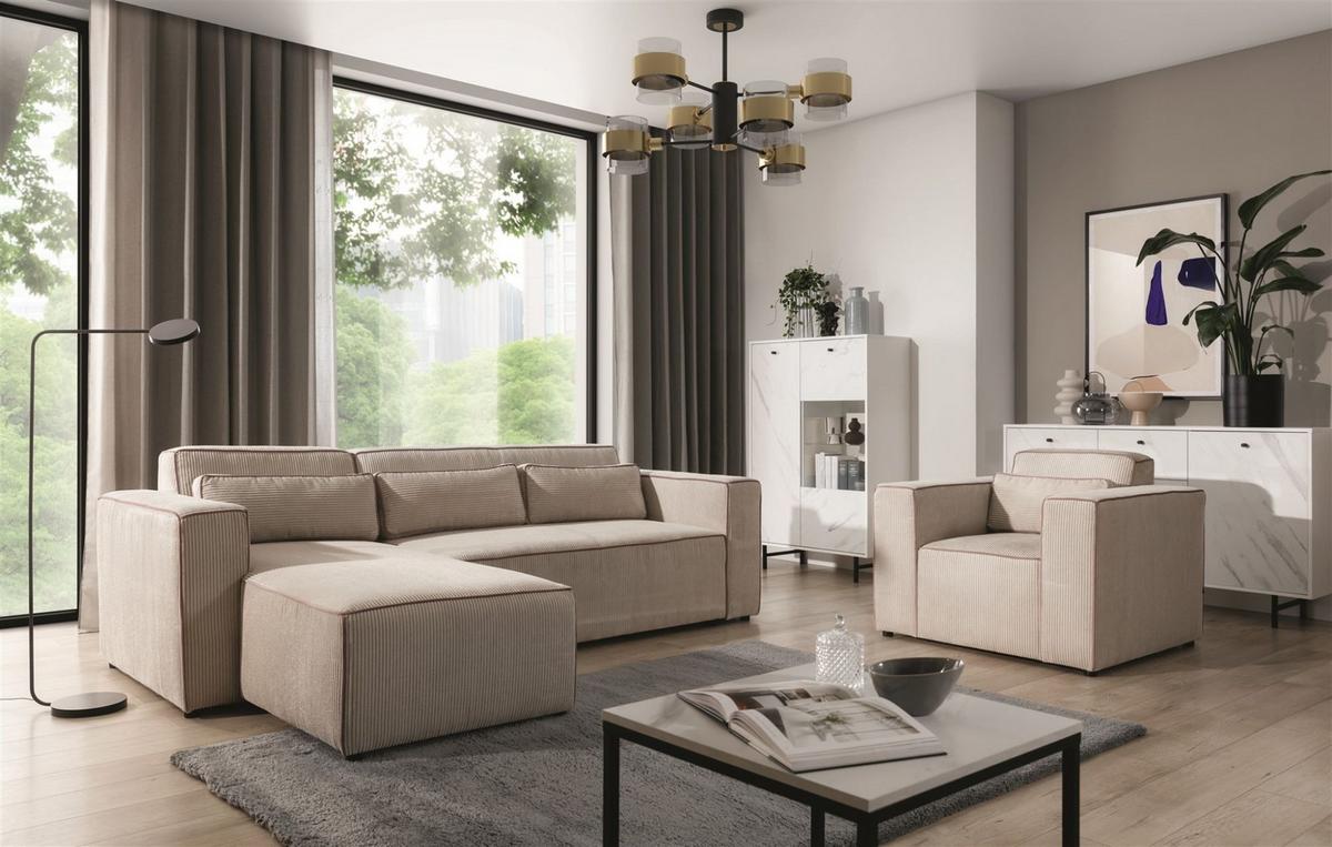 SESSEL Waldo In In Poso - Beige, Holzwerkstoff/Textil (101/80/92cm) - Fun Möbel
