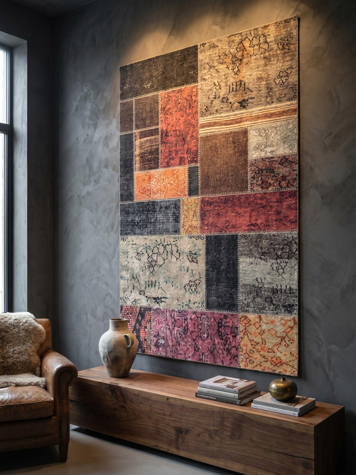 TEPPICH Flachgewebe Waschbar PIZOL in Bunt, im Patchwork-Stil, 140 x 200 cm - Multicolor, Textil (200/140cm) - KADIMA DESIGN