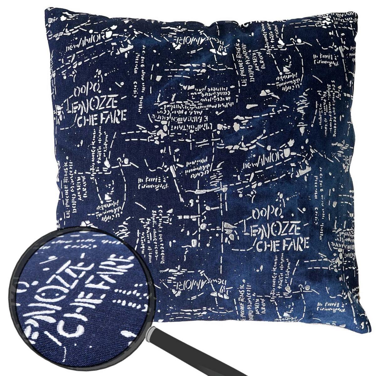 DEKO-KISSEN SCHRIFT Blau - Blau, Textil (12/45/45cm) - MCW