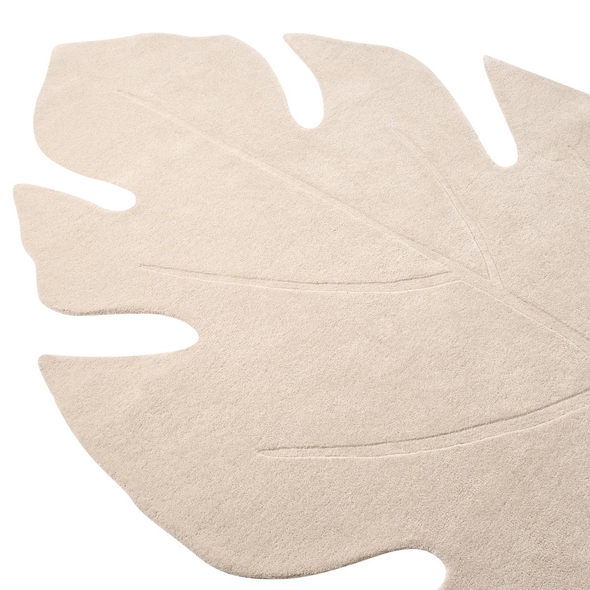 TEPPICH Cremeweiß 160/230 cm Wolle Nainital - Creme, Textil (160/230cm) - Beliani