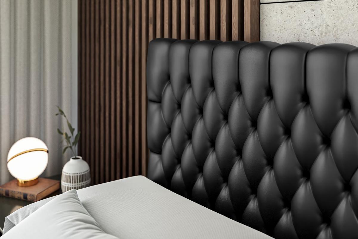 BOXBETT SERENE-Z - 200 x 200 - H3 - Schwarz Hochglanz - Schwarz Hochglanz, Holzwerkstoff (200/200cm) - ALTDECOR