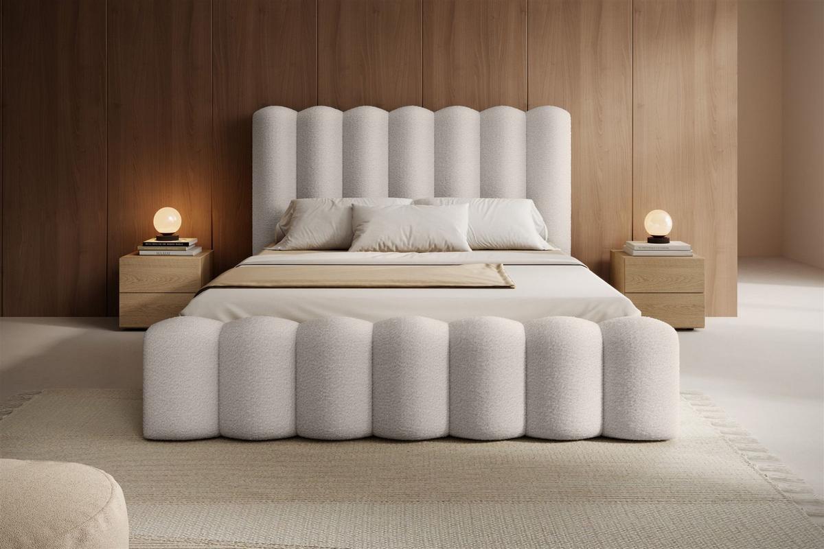 POLSTERBETT Macon In Euphoria - Creme, Holzwerkstoff/Textil (160/200cm) - Fun Möbel